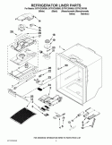 REFRIGERATOR LINER PARTS Diagram and Parts List for GI7FVCXWQ00  Whirlpool Refrigerator