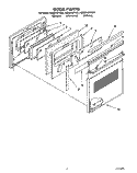 DOOR Diagram and Parts List for KEBS107YBL1  KitchenAid Wall Oven