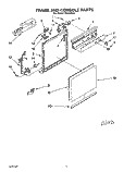 FRAME AND CONSOLE Diagram and Parts List for WU3006X2  Roper Dishwasher