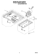 BASE PLATE PARTS Diagram and Parts List for MT4210SLQ1  Whirlpool Microwave