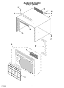 CABINET PARTS Diagram and Parts List for ACE114PK0  Whirlpool Air Conditioner
