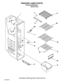 FREEZER LINER PARTS Diagram and Parts List for ED5PVEXWS11  Whirlpool Refrigerator