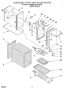 AUXILIARY OVEN AND DOOR Diagram and Parts List for RF4700XBN0  Whirlpool Range