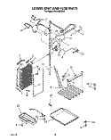 LOWER UNIT AND TUBE Diagram and Parts List for KSSS48DAW00  KitchenAid Refrigerator