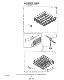 DISHRACK Diagram and Parts List for DP8500XTN3  Whirlpool Dishwasher