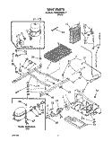 UNIT Diagram and Parts List for KSRB25QXBL11  KitchenAid Refrigerator