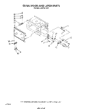 OVEN DOOR AND LATCH Diagram and Parts List for MW1501XW0  Whirlpool Microwave