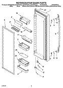 REFRIGERATOR DOOR PARTS Diagram and Parts List for GS6NBEXRY00  Whirlpool Refrigerator