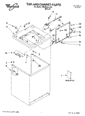 TOP AND CABINET PARTS Diagram and Parts List for 7MLSR8544JT5  Whirlpool Washer