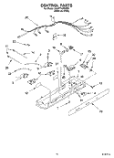 CONTROL Diagram and Parts List for 3XART745GW02  Whirlpool Refrigerator