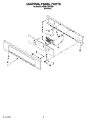 CONTROL PANEL PARTS Diagram and Parts List for KBHS179SSS00  KitchenAid Microwave