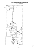 BRAKE AND DRIVE TUBE Diagram and Parts List for KAWE850VAL0  KitchenAid Washer