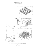 DISHRACK Diagram and Parts List for DU7400XS4  Whirlpool Dishwasher