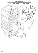 LINER Diagram and Parts List for RT14VKXDL02  Roper Refrigerator
