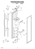 FREEZER DOOR Diagram and Parts List for KSRU22FKWH04  KitchenAid Refrigerator