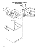 TOP AND CABINET, LIT/OPTIONAL Diagram and Parts List for LA8800XTM1  Whirlpool Washer