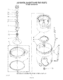 AGITATOR, BASKET AND TUB Diagram and Parts List for KAWE550VAL0  KitchenAid Washer