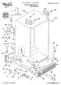 CABINET, LITERATURE Diagram and Parts List for 6GD27DFXFS00  Whirlpool Refrigerator