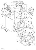 SECTION Diagram and Parts List for 6LER5434BQ3  Whirlpool Dryer