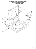 WASHER TOP AND LID Diagram and Parts List for LTE5243DQ3  Whirlpool Washer Dryer Combo