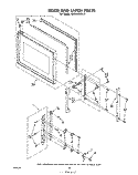 DOOR AND LATCH Diagram and Parts List for MW8400XL0  Whirlpool Microwave