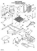UNIT PARTS Diagram and Parts List for KSRG25FKSS17  KitchenAid Refrigerator