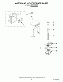 MOTOR AND ICE CONTAINER PARTS Diagram and Parts List for GSF26C5EXS03  Whirlpool Refrigerator