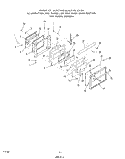OVEN DOOR Diagram and Parts List for 2095B2A  Roper Range