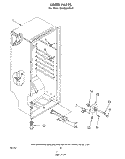 LINER Diagram and Parts List for EV130EXPW0  Whirlpool Freezer