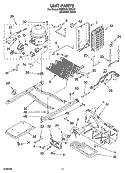 UNIT PARTS Diagram and Parts List for KSRW25CRSS01  KitchenAid Refrigerator