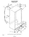 CABINET Diagram and Parts List for EV190NXRN0  Whirlpool Freezer