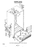 CABINET Diagram and Parts List for ED25SMXLWR2  Whirlpool Refrigerator