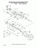 MOTOR AND ICE CONTAINER PARTS Diagram and Parts List for ED2VHEXVB01  Whirlpool Refrigerator