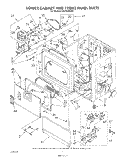 LOWER CABINET AND FRONT PANEL Diagram and Parts List for CS5100XSW0  Whirlpool Dryer