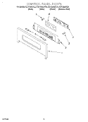 CONTROL PANEL Diagram and Parts List for KEHC309JBT0  KitchenAid Microwave Oven Combo