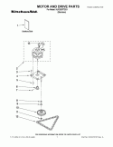 MOTOR AND DRIVE PARTS Diagram and Parts List for KUCS03FTSS1  KitchenAid Trash Compactor