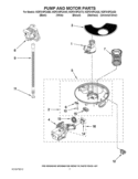 PUMP AND MOTOR PARTS Diagram and Parts List for WDF310PCAT0  Whirlpool Dishwasher