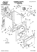 CABINET PARTS Diagram and Parts List for RES6745PQ0  Roper Dryer