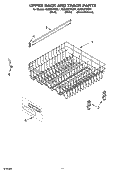 UPPER RACK AND TRACK PARTS Diagram and Parts List for KUDI02CRBL1  KitchenAid Dishwasher