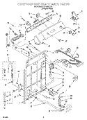 CONTROLS AND REAR PANEL Diagram and Parts List for 6LSC8255EQ0  Whirlpool Washer