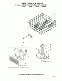 LOWER DISHRACK PARTS Diagram and Parts List for DU945PWSS1  Whirlpool Dishwasher