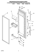 REFRIGERATOR DOOR PARTS Diagram and Parts List for ED2NHAXNT01  Whirlpool Refrigerator