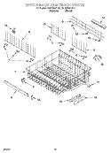 UPPER RACK AND TRACK Diagram and Parts List for KUDS25SHBT0  KitchenAid Dishwasher
