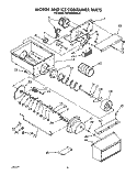 MOTOR AND ICE CONTAINER, LIT/OPTIONAL Diagram and Parts List for KSRB25QABL00  KitchenAid Refrigerator