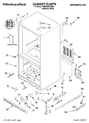 CABINET PARTS Diagram and Parts List for KBRP20ELSS00  KitchenAid Refrigerator
