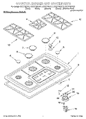 SECTION Diagram and Parts List for KGCS166GAL1  KitchenAid Cooktop