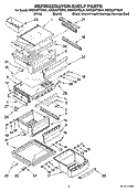 REFRIGERATOR SHELF PARTS Diagram and Parts List for KSCS23FTWH01  KitchenAid Refrigerator