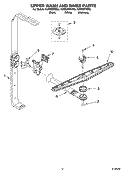 UPPER WASH AND RINSE PARTS Diagram and Parts List for KUDI02FRWH3  KitchenAid Dishwasher