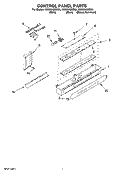 CONTROL PANEL PARTS Diagram and Parts List for KSSS36QMB03  KitchenAid Refrigerator
