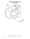 CABINET AND HINGE Diagram and Parts List for RM978BXSW0  Whirlpool Microwave Oven Combo